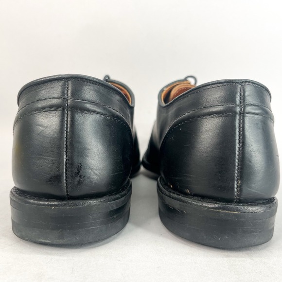 Allen Edmonds Mens 13 D Lasalle Oxfords Black Leather Slip Toe Derby Dress Shoes - Picture 5 of 11